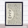 The Courteeners Take Over The World Vintage Script Song Lyric Quote Print