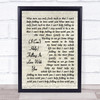 UB40 (I Can't Help) Falling In Love With You Vintage Script Song Lyric Print