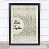 Better Together Jack Johnson Song Lyric Vintage Script Quote Print