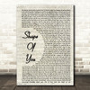 Ed Sheeran Shape Of You Quote Song Lyric Print