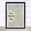 Dance With My Father Luther Vandross Song Lyric Vintage Script Quote Print