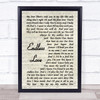 Endless Love Luther Vandross Song Lyric Vintage Script Quote Print