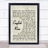 English Rose Paul Weller Song Lyric Vintage Script Quote Print