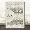 Sacrifice Elton John Song Lyric Vintage Script Quote Print
