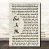 Blue Best In Me Vintage Script Song Lyric Quote Print