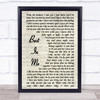 Blue Best In Me Vintage Script Song Lyric Quote Print