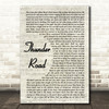 Bruce Springsteen Thunder Road Vintage Script Song Lyric Quote Print