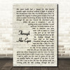 Dream Theater Through Her Eyes Vintage Script Song Lyric Quote Print