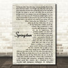 Eric Church Springsteen Vintage Script Song Lyric Quote Print