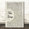 Fleetwood Mac Silver Springs Vintage Script Song Lyric Quote Print