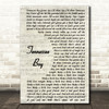 Kip Moore Tennessee Boy Vintage Script Song Lyric Quote Print