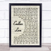 Lionel Richie & Mariah Carey Endless Love Vintage Script Song Lyric Quote Print