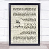 Owl City My Everything Vintage Script Song Lyric Quote Print
