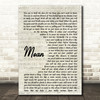 Pink Mean Vintage Script Song Lyric Quote Print