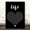 Sleeping At Last Life Black Heart Song Lyric Print