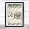 RPA The United Nations Of Sound Let My Soul Rest Vintage Script Song Lyric Print