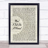 Shania Twain Man I Feel Like A Woman Vintage Script Song Lyric Quote Print