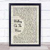 Skipinnish Walking On The Waves Vintage Script Song Lyric Quote Print