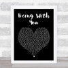 Smokey Robinson Being With You Black Heart Song Lyric Print