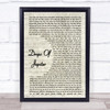 Train Drops Of Jupiter Vintage Script Song Lyric Quote Print
