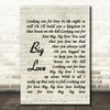 Fleetwood Mac Big Love Quote Song Lyric Print
