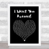 Snoh Aalegra I Want You Around Black Heart Song Lyric Print