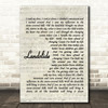 Fleetwood Mac Landslide Quote Song Lyric Print