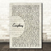 Alanis Morissette Everything Song Lyric Vintage Script Quote Print