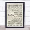 Alanis Morissette Everything Song Lyric Vintage Script Quote Print