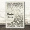Barry Manilow Moonlight Serenade Song Lyric Vintage Script Quote Print