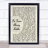 Cockney Rejects I'm Forever Blowing Bubbles Song Lyric Vintage Script Print