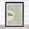 Dodie When Song Lyric Vintage Script Quote Print