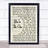 Greta Van Fleet You're The One Song Lyric Vintage Script Quote Print