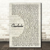 OMI Cheerleader Song Lyric Vintage Script Quote Print