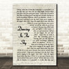 Dani And Lizzy Dancing In The Sky Vintage Script Song Lyric Quote Print