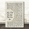 Van Morrison Have I Told You Lately That I Love You Song Vintage Script Print
