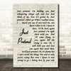 Elvis Presley Just Pretend Vintage Script Song Lyric Quote Print