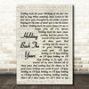 Simply Red Holding Back The Years Vintage Script Song Lyric Quote Print