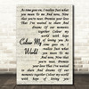 Chicago Colour My World Vintage Script Song Lyric Print