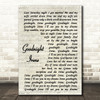 Eric Clapton Goodnight Irene Vintage Script Song Lyric Print