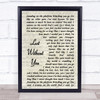 Freya Ridings Lost Without You Vintage Script Song Lyric Print