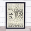 Glasgow Rangers Follow, Follow Vintage Script Song Lyric Print