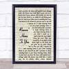 Grant Gustin Runnin' Home To You Vintage Script Song Lyric Print