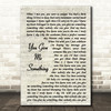 Jamiroquai You Give Me Something Vintage Script Song Lyric Print