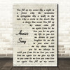 John Denver Annie's Song Vintage Script Song Lyric Print