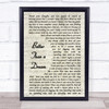 Marty Mone Better Than a Dream Vintage Script Song Lyric Print