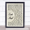 Marvin Berry & The Starlighters Earth Angel Vintage Script Song Lyric Print