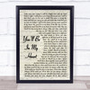 Phil Collins You'll Be In My Heart Vintage Script Song Lyric Print