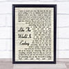 Richard Marx Like The World Is Ending Vintage Script Song Lyric Print