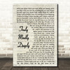 Savage Garden Truly Madly Deeply Vintage Script Song Lyric Print